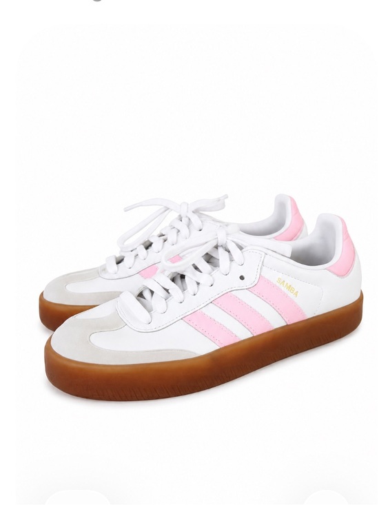 adidas Shoes - Adidas Originals Samba OG Off White Pink Leather Sneakers Size 7 Like New!
